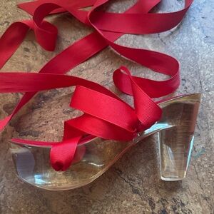 Vintage inspired Marilyn Monroe resin heels dazzling tootsie pinup